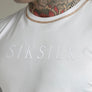 SikSilk - White Muscle Fit T-Shirt